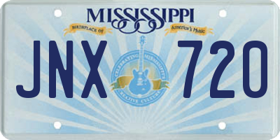 MS license plate JNX720