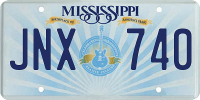 MS license plate JNX740