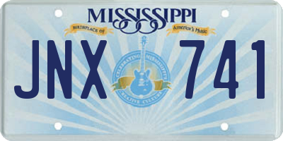 MS license plate JNX741