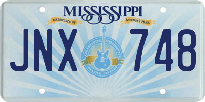 MS license plate JNX748