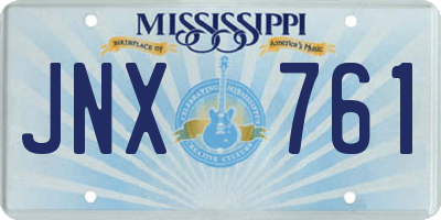 MS license plate JNX761