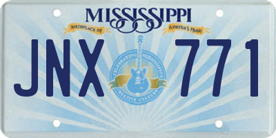 MS license plate JNX771