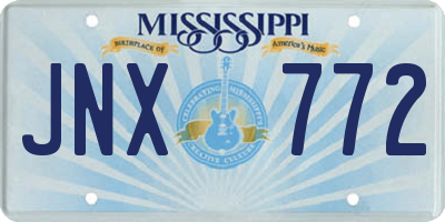 MS license plate JNX772