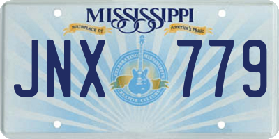 MS license plate JNX779