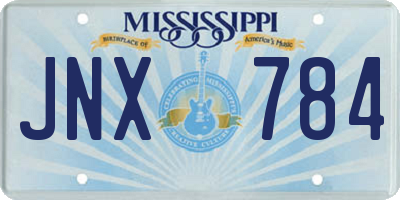 MS license plate JNX784