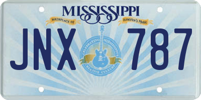 MS license plate JNX787
