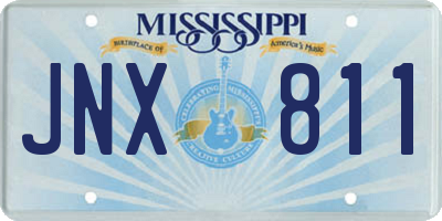 MS license plate JNX811