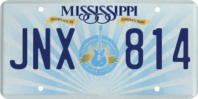 MS license plate JNX814