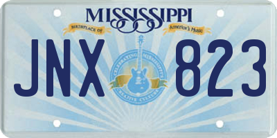 MS license plate JNX823