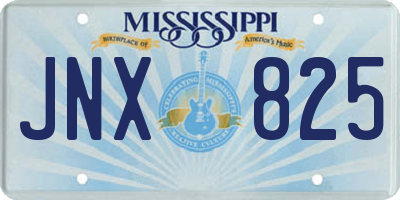 MS license plate JNX825