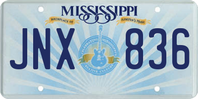 MS license plate JNX836