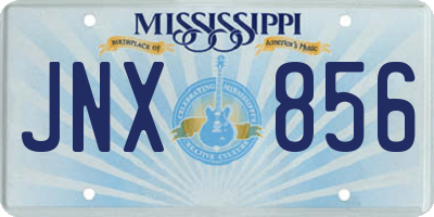 MS license plate JNX856