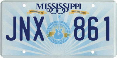 MS license plate JNX861