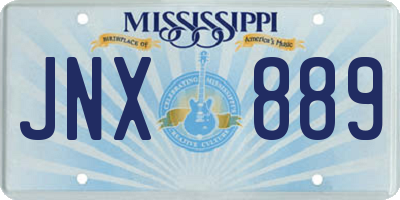 MS license plate JNX889