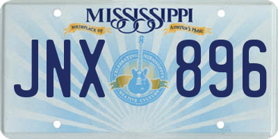 MS license plate JNX896