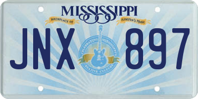 MS license plate JNX897
