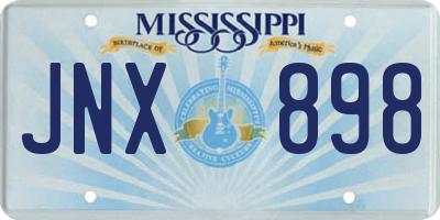 MS license plate JNX898