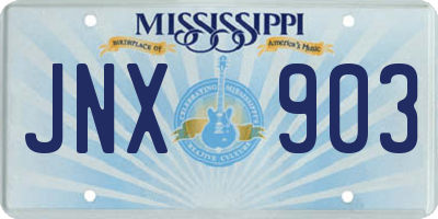 MS license plate JNX903
