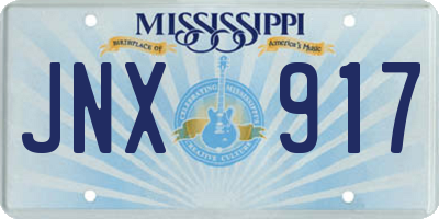 MS license plate JNX917