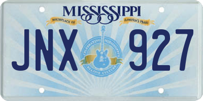 MS license plate JNX927