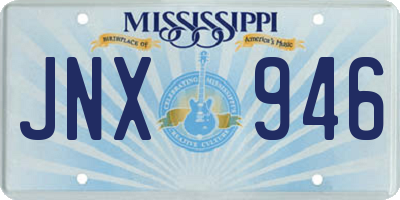 MS license plate JNX946