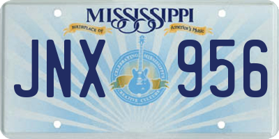 MS license plate JNX956