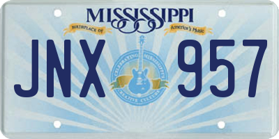 MS license plate JNX957