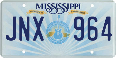 MS license plate JNX964