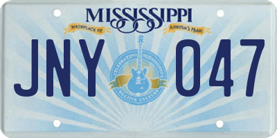 MS license plate JNY047