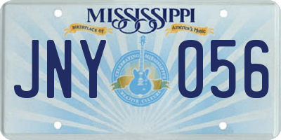 MS license plate JNY056