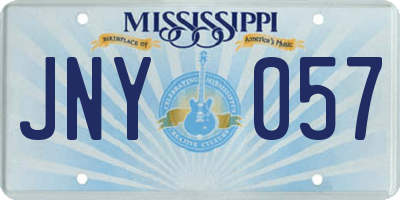 MS license plate JNY057