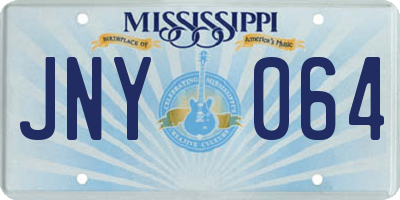 MS license plate JNY064