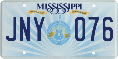 MS license plate JNY076