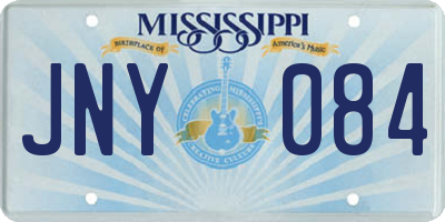 MS license plate JNY084