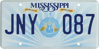 MS license plate JNY087