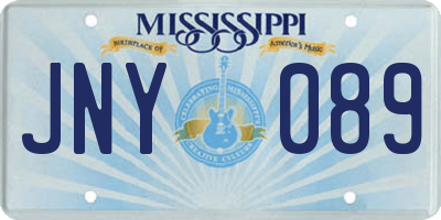 MS license plate JNY089