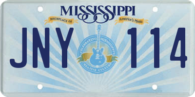 MS license plate JNY114
