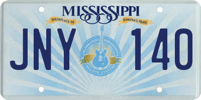 MS license plate JNY140