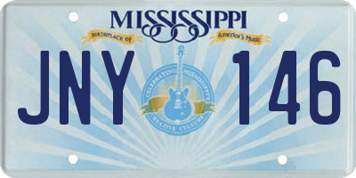 MS license plate JNY146