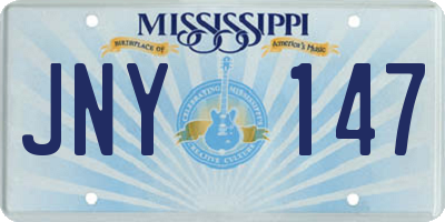 MS license plate JNY147