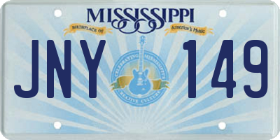 MS license plate JNY149