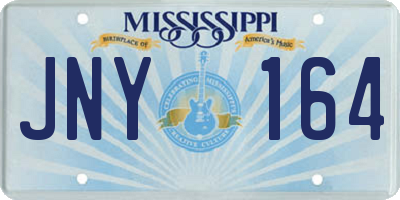 MS license plate JNY164