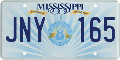 MS license plate JNY165