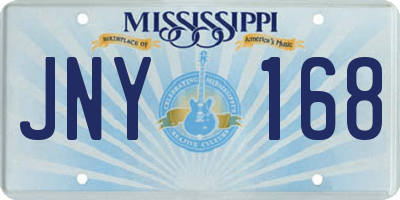 MS license plate JNY168
