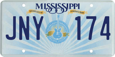MS license plate JNY174