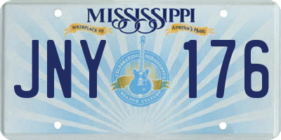 MS license plate JNY176