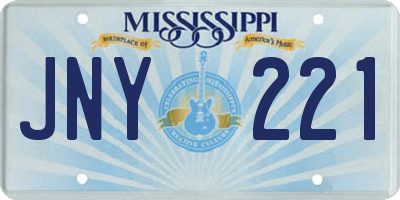 MS license plate JNY221