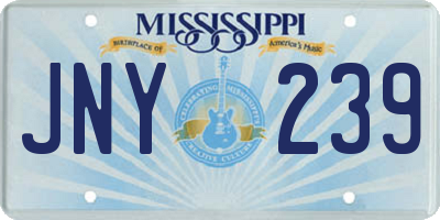 MS license plate JNY239