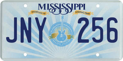 MS license plate JNY256