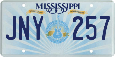 MS license plate JNY257